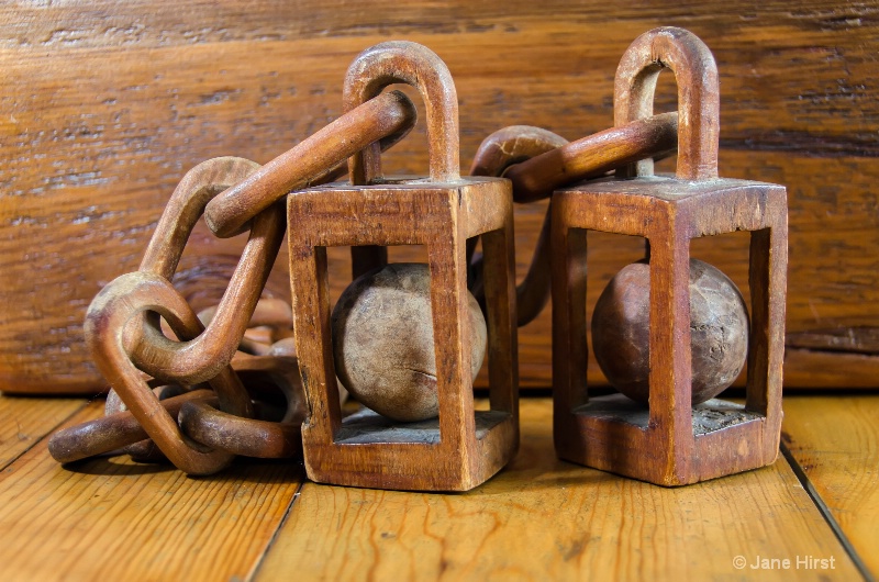 Wooden Ball and Chain
