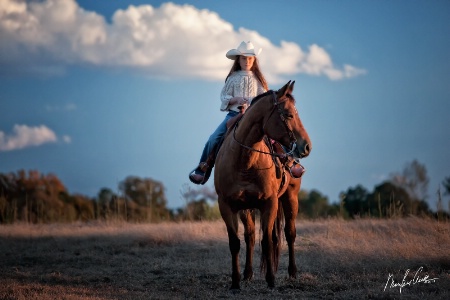 Riding at Sunset