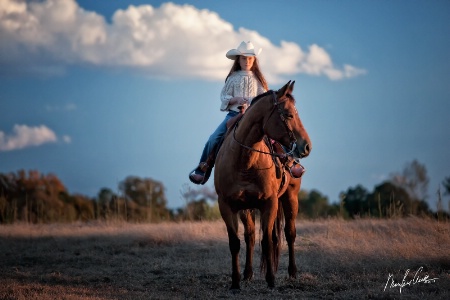 Riding at Sunset