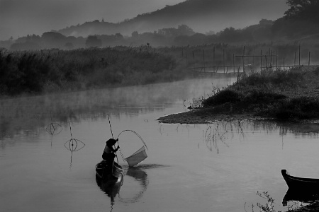 Misty morning.