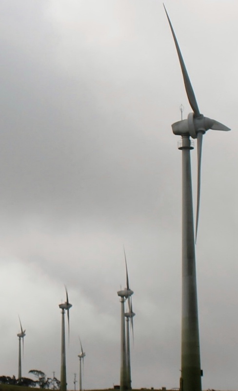 Windfarm in the mist