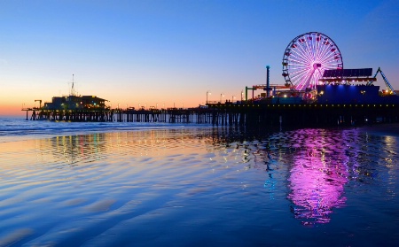 Sunset On Santa Monica Pier