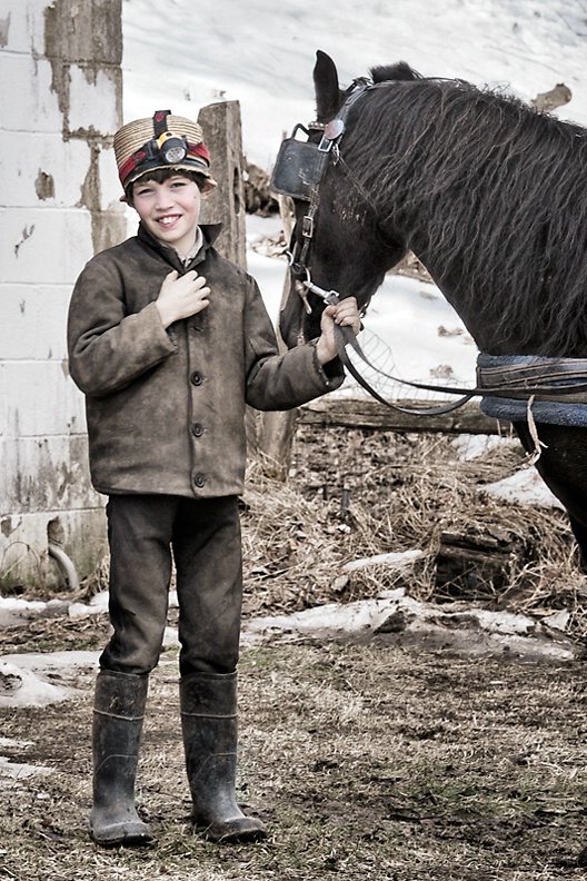 Amish Boy with Pony