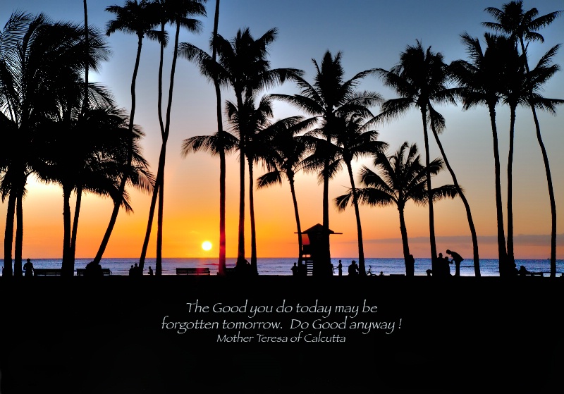 Beach Sunset / Do Good Anyway - ID: 14421084 © Leland N. Saunders