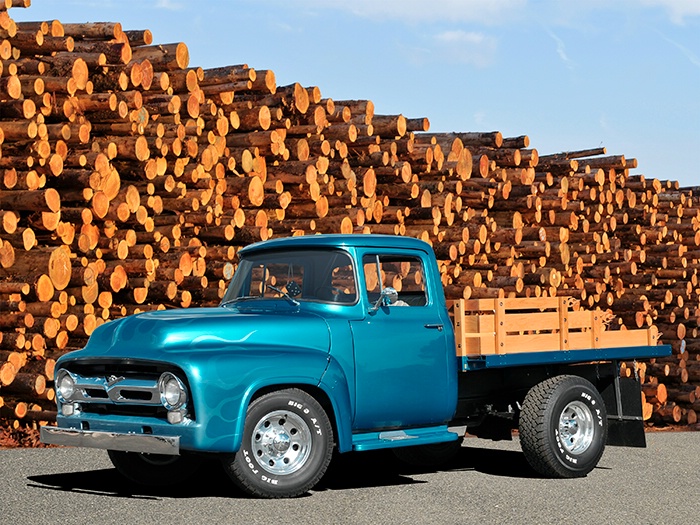 1956 Ford F 250 Pickup Truck with Dump Bed