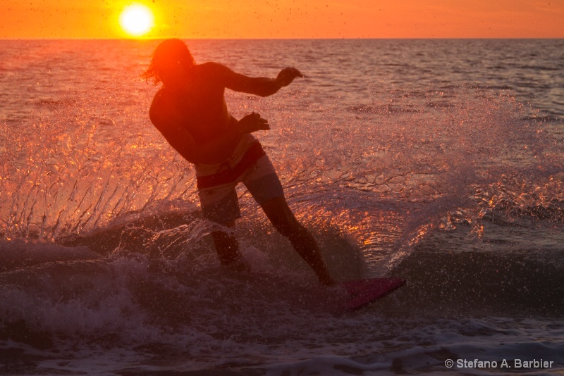 Surfer at Sunset