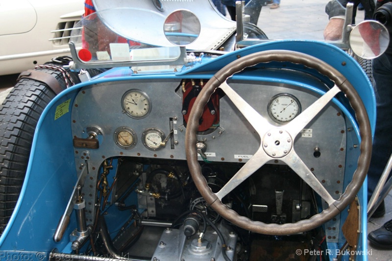 cockpit of the '25 Bugatti 35A