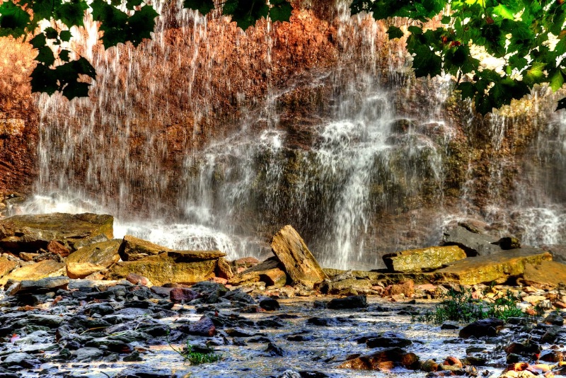 Cowley County State Lake Waterfall