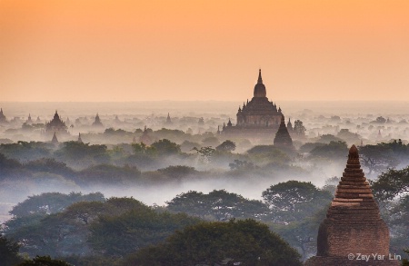 Misty Dawn of Bagan