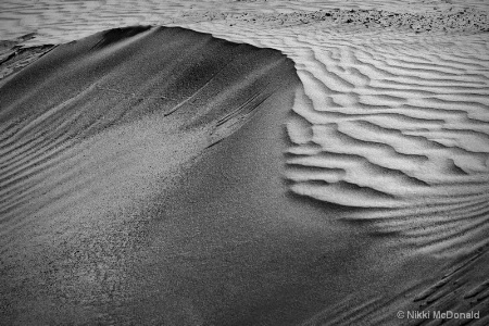 Sand Pattern Abstract #2, bw