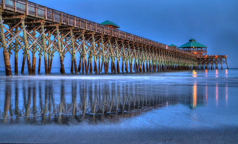 Folly Beach Pier Reflections