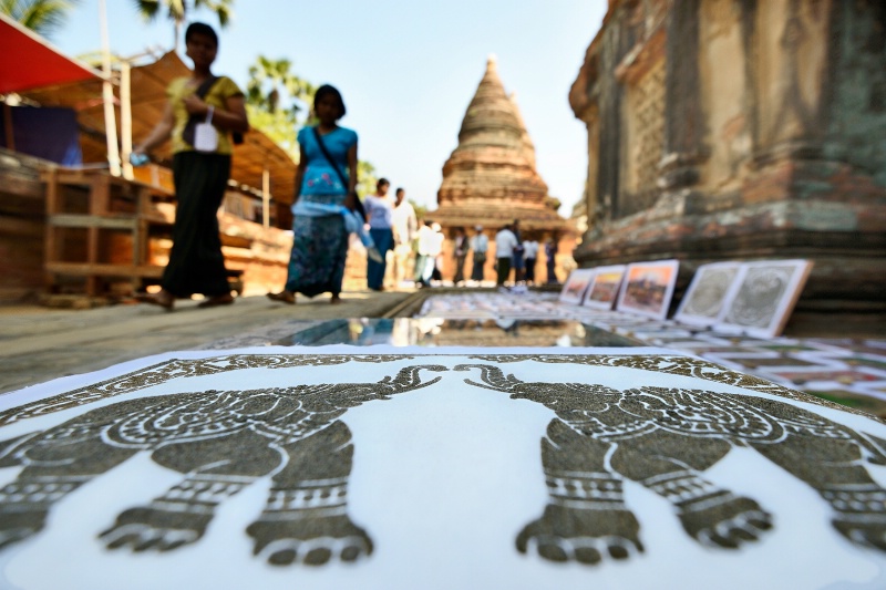 Sand Painting Of Bagan