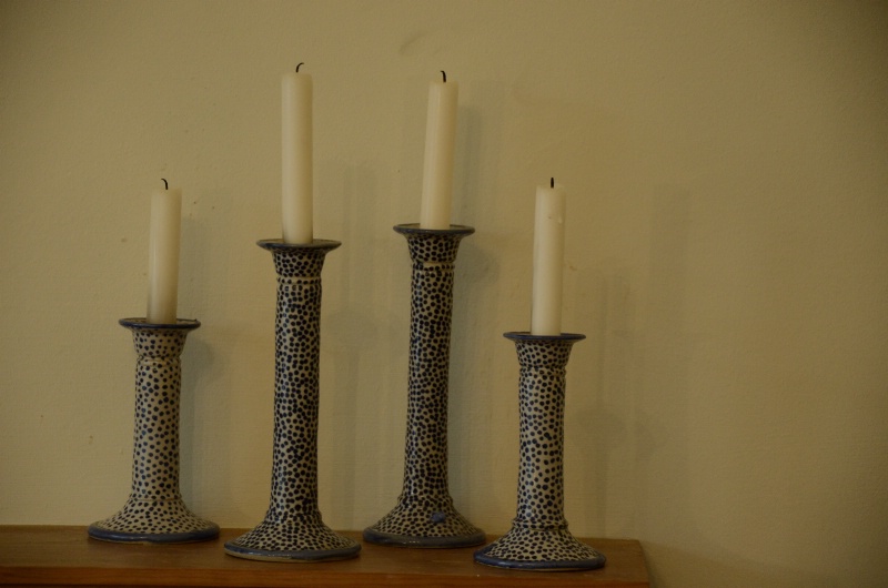 Candles at mantlepiece