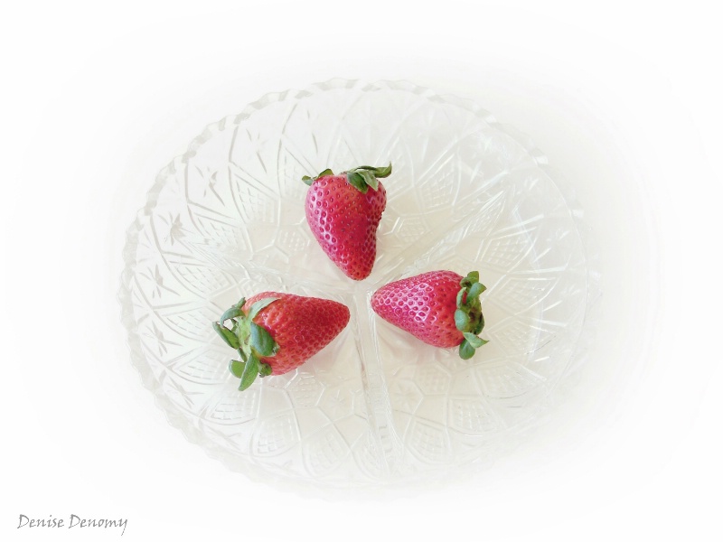 STRAWBERRIES AND CUT GLASS