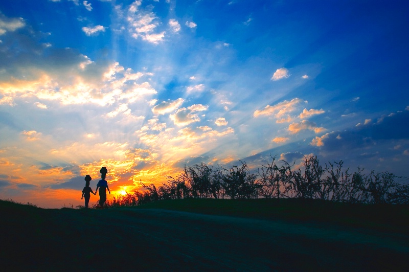 Sunset view of Countryside