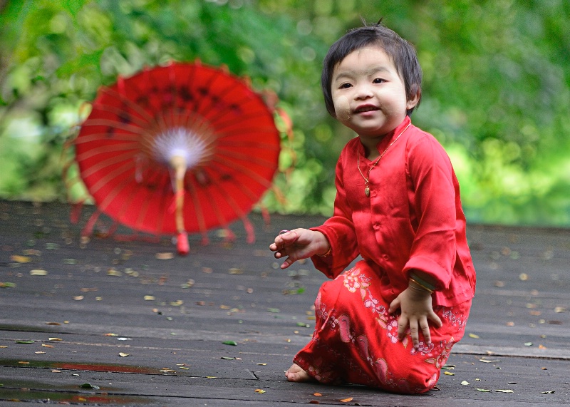 Baby with traditional dress