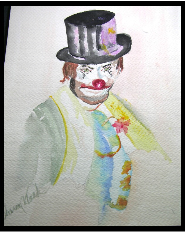 Watercolor clowning