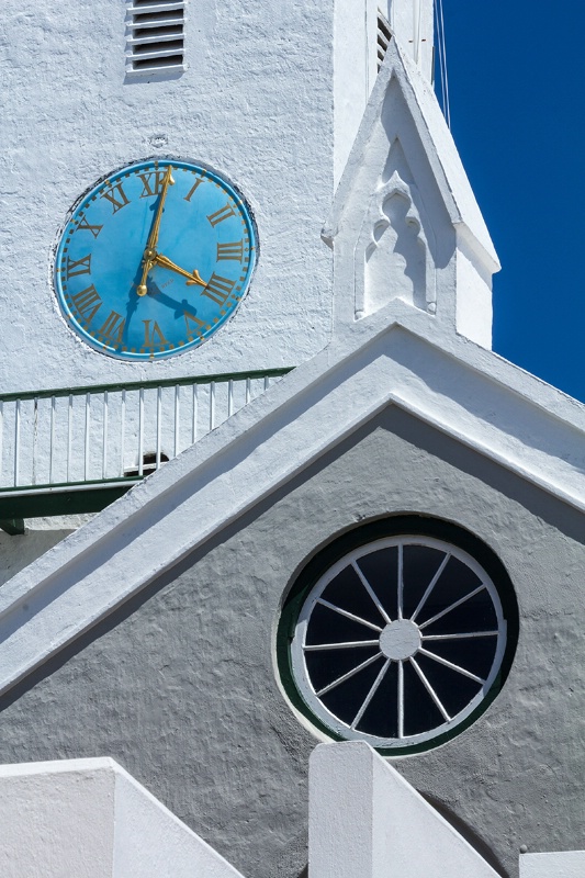 Window and Clock, St George, Bermuda
