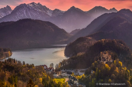 sunset in upper bavaria