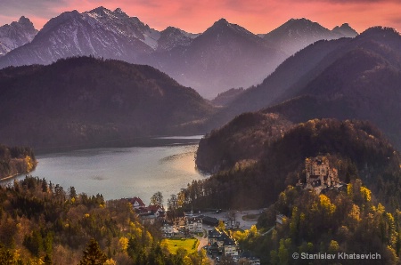 sunset in upper bavaria