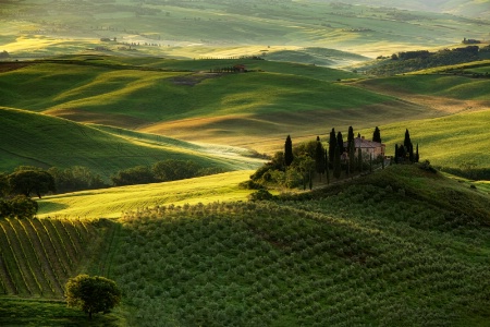 A Tuscan Villa  At Dawn 