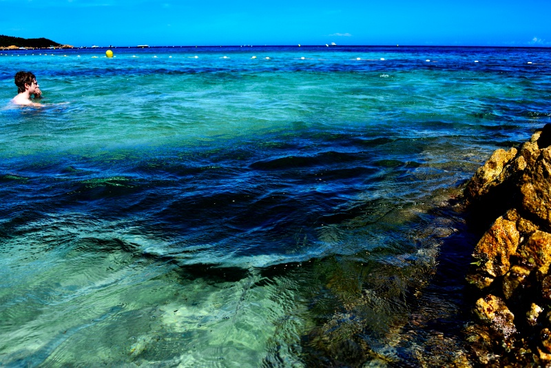 Swimming in the sea