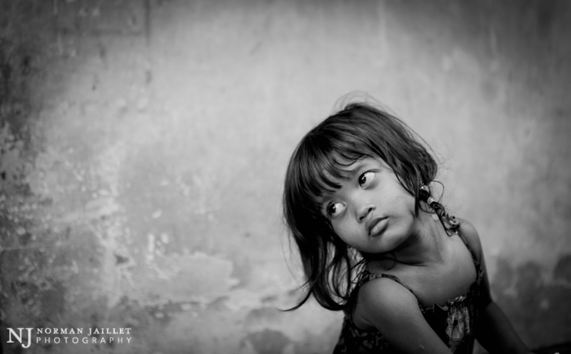 Girl in the slums of Phnom Penh