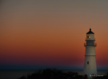 Portland Head Light, Maine at sunset