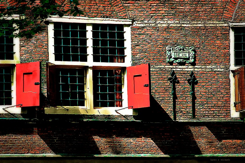 red shutters - ID: 14560409 © Karen E. Michaels