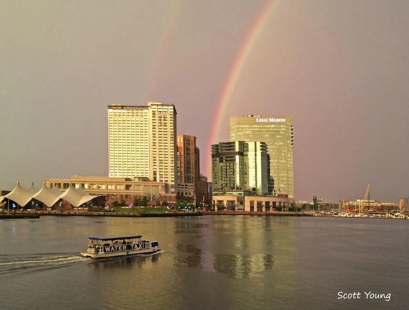 Double Rainbow, Baltimore Harbor - ID: 14561130 © Richard S. Young