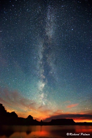 The Milky Way and Moon Glow