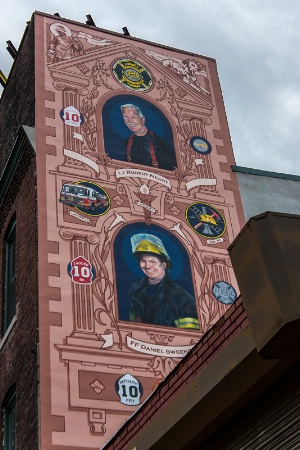 Mural Honoring Lt. Neary and FF. Sweeney