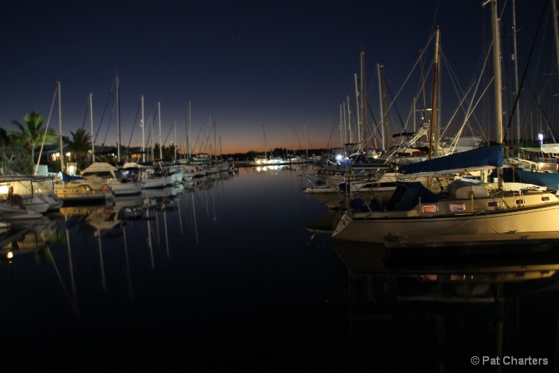 Marina at night