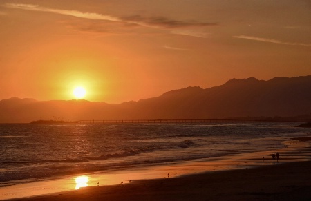 Sunset On Rincon Beach