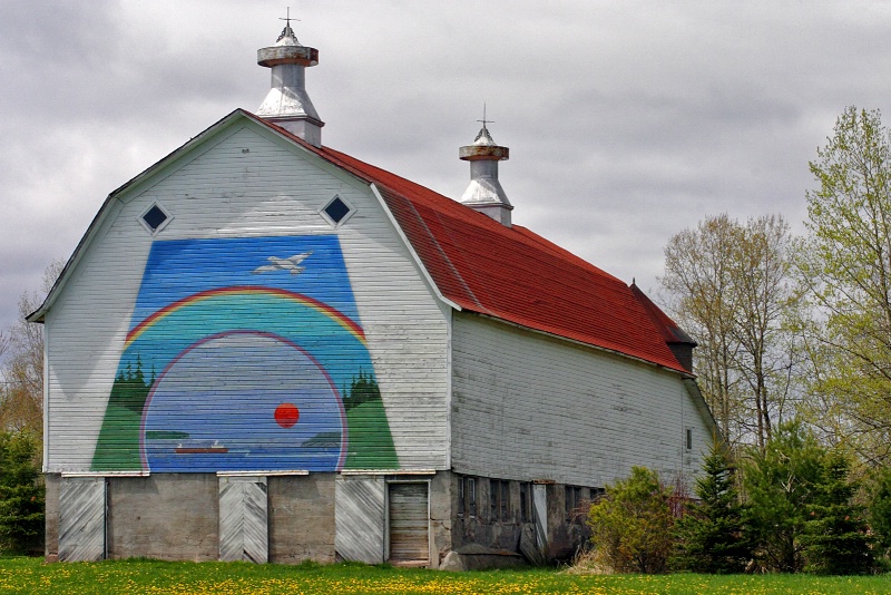 Original painted barn photo