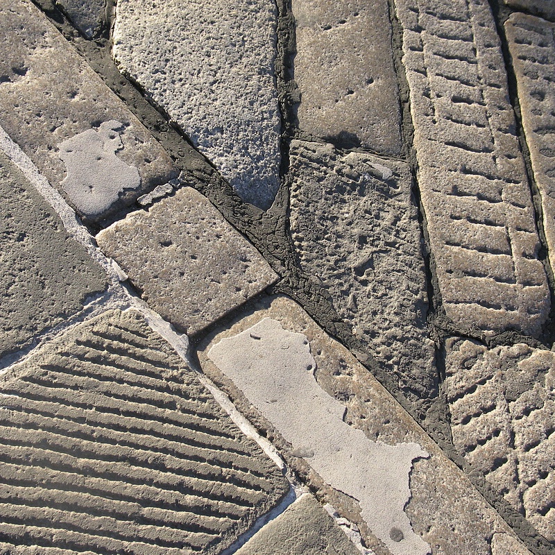 Textures on pavement