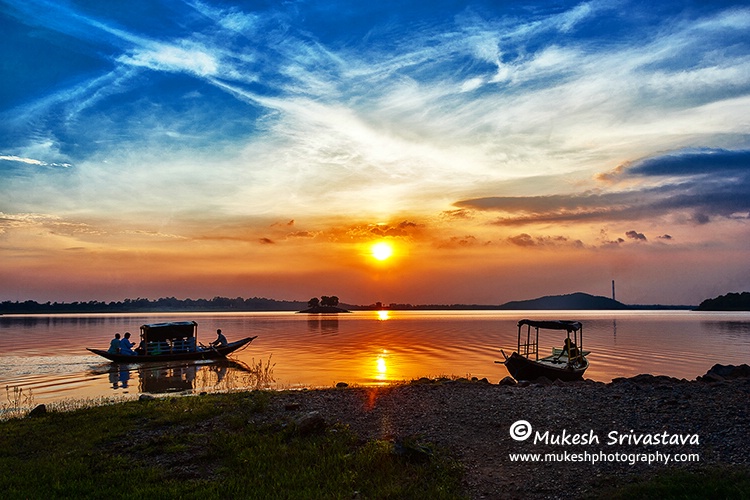Sunset At Maithan Dam