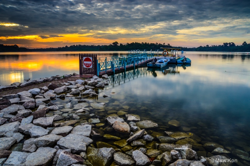 Sunset At Reservoir