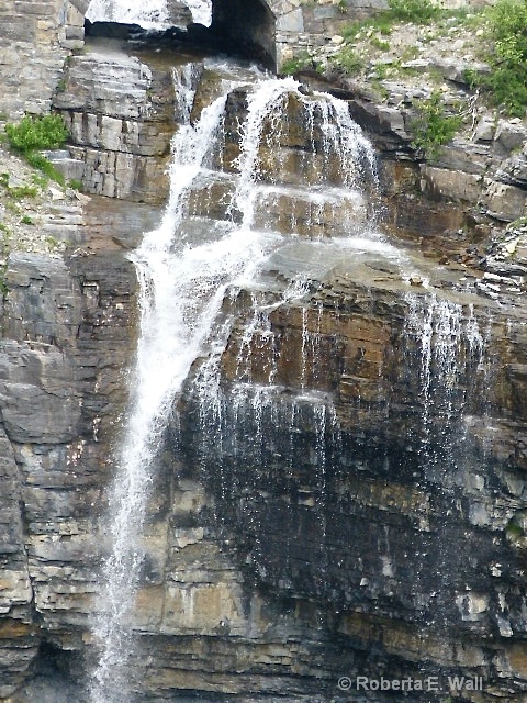 waterfall near Goin to the Sun Road