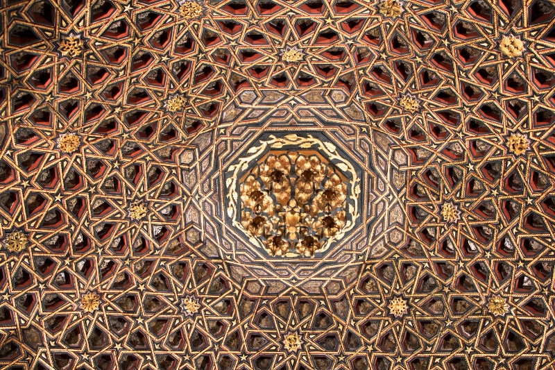 Moroccan ceiling at Vindallay, France
