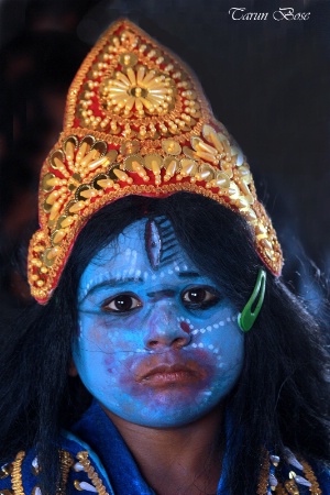 Decked up as young Lord Shiva.