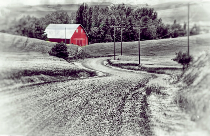 Palouse red barn 2