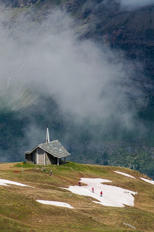 Lone Church in the Alps