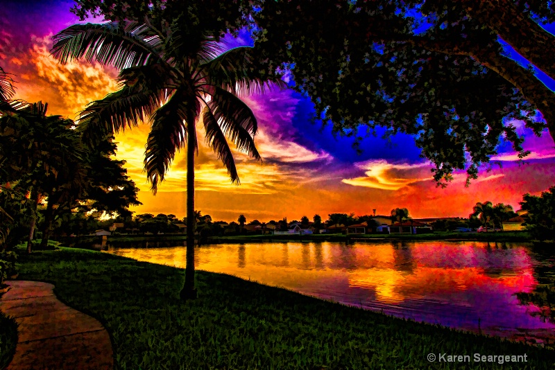 Sunset at Cypress Lake