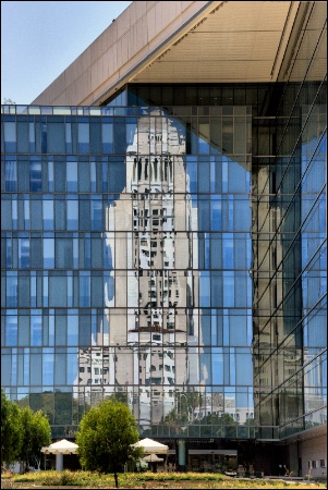 Reflection of LA City Hall
