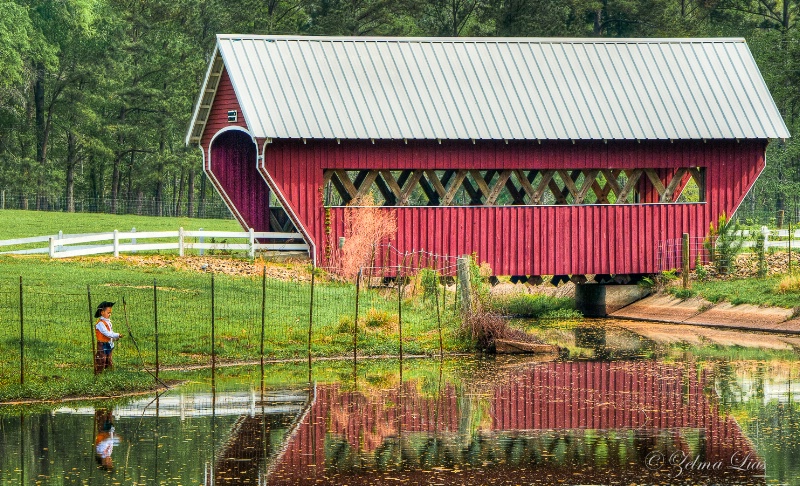 Quaint Bridge at the Farm