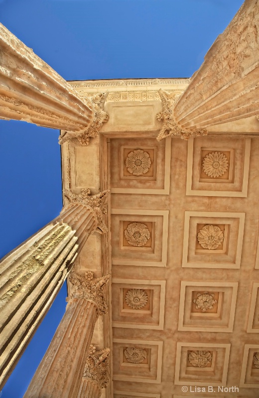 Looking up - Parthenon, Nimes France