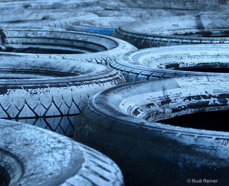 Old tires abstract