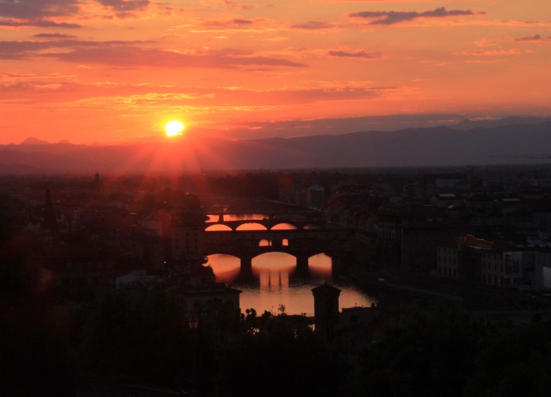Sunset on the Arno Evening from Piazzale Michelang