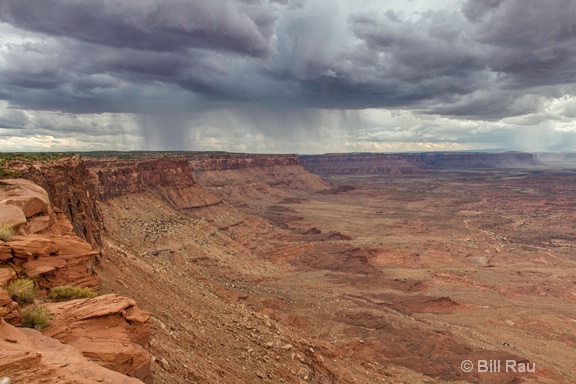 Rain storms across Canyonlands